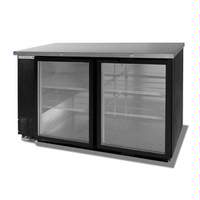 Beverage Air 23.8 CuFt Two-Section Backbar Glass Door Cooler w/ LED - BB58G-1-B-LED