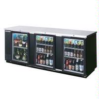 Beverage Air 94" Three-Section Glass Door LED Bar Cooler W/ S/S Exterior - BB94G-1-S-LED