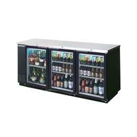 Beverage Air 33 CuFt Three-Section Backbar Glass Door Cooler w/ LED - BB78G-1-B-LED