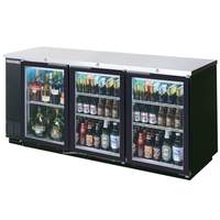 beverage-air 72in Glass Door Back-Bar Refrigerator with Black Exterior - BB72HC-1-G-B-27 