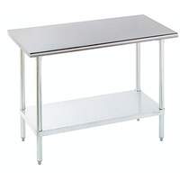 Advance Tabco 24in x 24in stainless steel Work Table 16 Gauge with Galvanized Undershelf - ELAG-242-X 