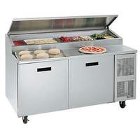 Randell 68in Wide Two Door Pizza Prep Table w/ Cutting Board - 8268N-290-PCB