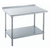 Advance Tabco 24inx24in stainless steel Work Table 1.5in Riser 16 Gauge Galvanized Shelf - FLAG-242-X 