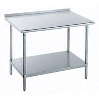 Advance Tabco 96" x 30" All Stainless Work Table 16 Gauge with Undershelf - SLAG-308-X