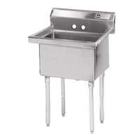 Advance Tabco 1 Compartment Sink Stainless 18in x 24in x 14in Bowl 16 Gauge - FC-1-1824-X 