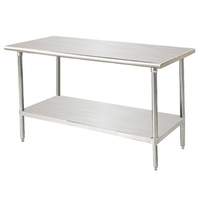 Advance Tabco Heavy Duty 48in x 24in All Stainless Work Table with Undershelf - MSLAG-244-X 