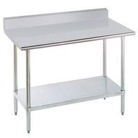 Advance Tabco Heavy Duty 36inx24in All stainless steel Work Table 5in Riser with Undershelf - KMSLAG-243-X 