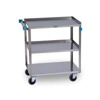 Lakeside 19"W x 31"L stainless steel 3-Shelf Utility Cart with 500lb Capacity - 422 