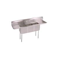 John Boos 3 Compartment Sink 10inx14inx10in Bowls with Two 15in Drainboards - E3S8-1014-10T15-X 