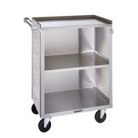 Lakeside 16.5"W x 27.75"L Enclosed 3-Shelf Cart w/ 300 lb Capacity - 610