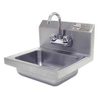 Advance Tabco Hand Sink 14"x10" Bowl Splash Mount Gooseneck Faucet - 7-PS-EC-1X