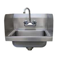 Advance Tabco Splash Mount Hand Sink 14inx10in Side Splashes & Faucet - 7-PS-EC-SP-1X 
