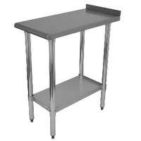 Advance Tabco 15in x 30in stainless steel Filler Table 18 Gauge with Galvanized Undershelf - FT-3015-X 