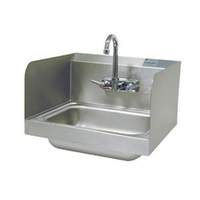 Advance Tabco Wall Mount Hand Sink 14"x10"x5" Bowl Side Splashes & Faucet - 7-PS-66