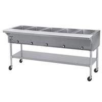 Eagle Group 5-Well Mobile Electric Hot Food Table w/ Galvanized Shelf - PDHT5