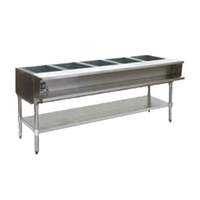 Eagle Group 5-Well Electric Steam Table with stainless steel Shelf & Legs - SWT5 