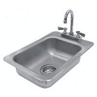 Advance Tabco Drop-In Sink 10"x14"x5" Bowl 3.5" Gooseneck Faucet NO LEAD - DI-1-5-X