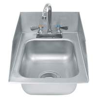 Advance Tabco Drop-In Sink 10"x14"x5" Bowl w/ Side Splashes & Faucet - DI-1-5SP