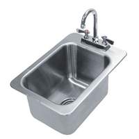 Advance Tabco Drop-In Sink 10inx14inx10in Bowl with 3.5in Gooseneck Faucet - DI-1-10-1X 