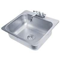 Advance Tabco Drop-In Hand Sink 9inx9inx5in Bowl with 3.5in Gooseneck Faucet - DI-1-25-1X 
