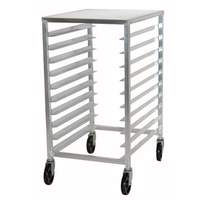 Advance Tabco Mobile Half Size Pan Rack Aluminum Worktop 3in Shelf Spacing - PR10-3WT 