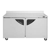 Turbo Air 60in 16cuft Commercial Worktop Cooler 2 Doors Stainless - TWR-60SD-N 