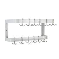 Advance Tabco 48" Stainless Wall Mounted Pot Rack Double Bar w/ 12 Hooks - SW-48-EC-X
