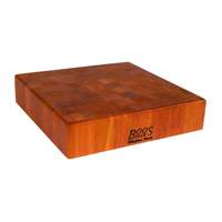 John Boos 14in Square Cherry Chopping Block 3in Thick Non-Reversible - CHY-CCB143-S 