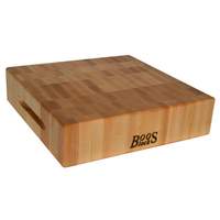 John Boos 18" x 18" Maple Chopping Block 3" Thick with Hand Grips - CCB183-S