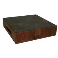 John Boos 18in x 18in Walnut Chopping Block 3in Thick with Hand Grips - WAL-CCB183-S 