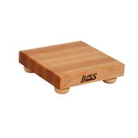 John Boos 9" Square Maple Cutting Board 1.5" Thick Wooden Legs - B9S