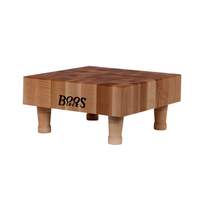 John Boos 12in Square Maple Cutting Board 3in Thick with Wooden Legs - MCS1 