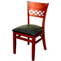 Atlanta Booth & Chair Venetian Wood Dining Chair w/ Wood Seat & Finish Options - WC825 WS