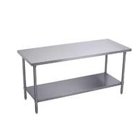 Elkay Foodservice 96" x 24" Work Table 18/300 Stainless with Galvanized Shelf - EWT24S96-STG-4X