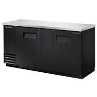 True 69in Two Section Back Bar Cooler with Black Finish - TBB-3-HC 
