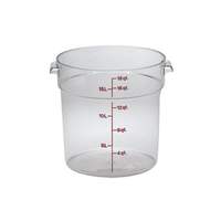Cambro 6 ea - CamWear Round 18 Qt Clear Food Container w/ Handles - RFSCW18