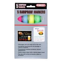 ChefMaster 5 Rain-Proof Erasable Markers - 5 Colors - 90032 