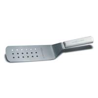 Dexter Russell Sani-Safe 8" x 3" Perforated Turner w/ White Handle - PS286-8PCP