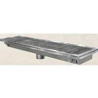 John Boos 24in x 12in Stainless Steel Floor Trough with Steel Grating - FTSG-1224-X 