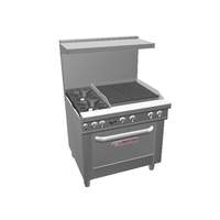 Southbend Ultimate Range w/ 2 Open Burners, 24" Charbroiler & Std Oven - 4361D-2C