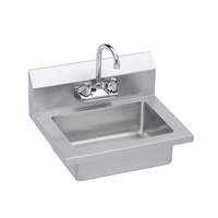 Elkay Foodservice 18" Hand Sink Wall Mount with Gooseneck Faucet - EHS-18X