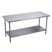 Elkay Foodservice 120" x 24" Work Table 16/400 Stainless with Galvanized Shelf - BWT24S120-STGX