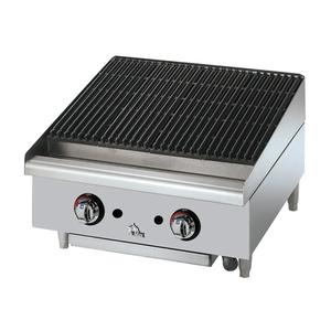Star-Max Countertop 24in Radiant Gas Charbroiler - 6124RCBF 