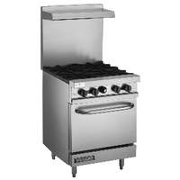 Vulcan V-Series 24" 4 Burner Range w/ Standard Oven - V24