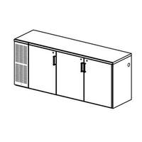 Perlick 84in 3 Section Refrigerated Self-Contained Back Bar Cooler - BBS84 