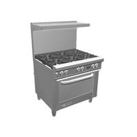 Southbend 36in S-Series Range with 6 Non-Clog Burners & Convection Oven - S36A 
