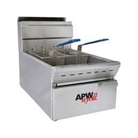 APW Wyott Countertop 15lb 40 kBTU Twin Basket Gas Fryer - APW-F15C