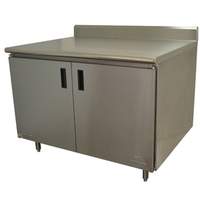 Advance Tabco 60in Work Table with Cabinet Base 5in Splash - HK-SS-305 