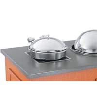 Vollrath 6Qt Solid Top Induction Chafer w S/s Trim & Porcelain Pan - 46122