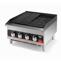 Vollrath 24" Nat Gas Lava Rock / Radiant Charbroiler w/ Angle Adaptor - 407302